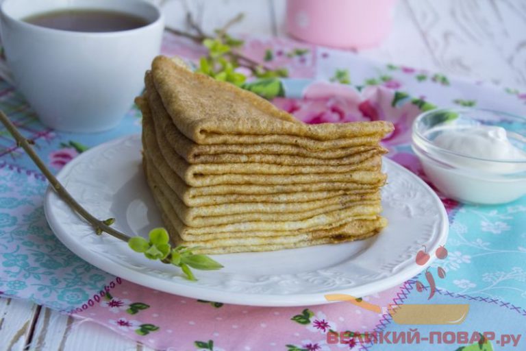 Тонкие блинчики на молоке с дырочками рецепт с фото пошагово ажурные с кипятком тонкие